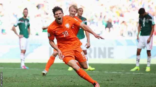 Netherlands striker Klaas-Jan Huntelaar