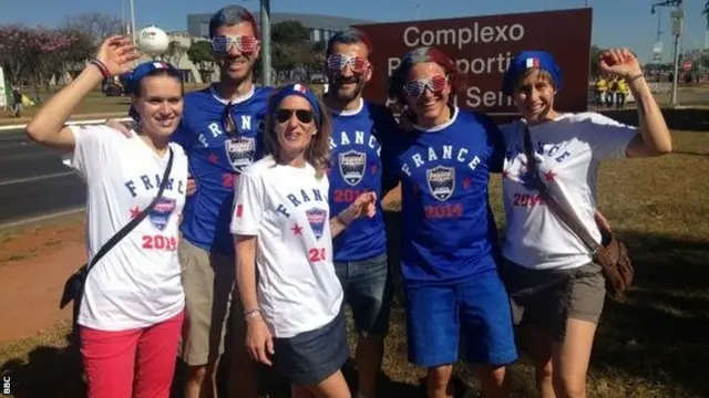 France fans at the 2014 World Cup