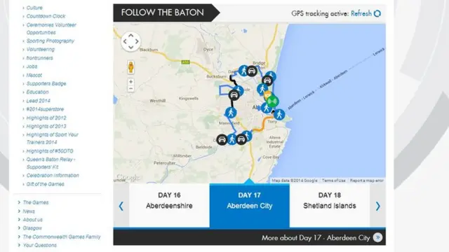 Queen's Baton Route grab