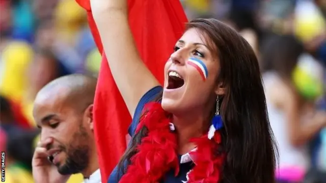 French fan with flag