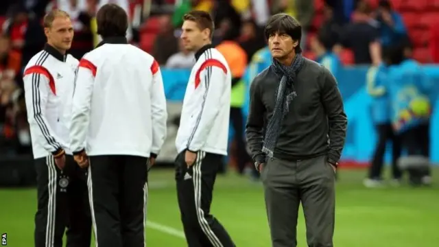 Joachim Low and Germany players