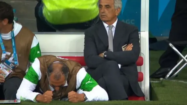 Disappointed Algeria bench