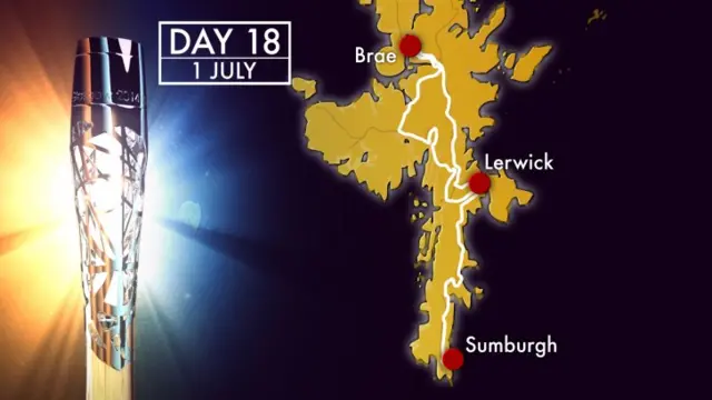 Queen's baton relay map