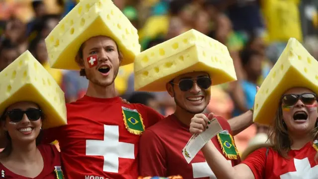 Switzerland fans at the 2014 World Cup