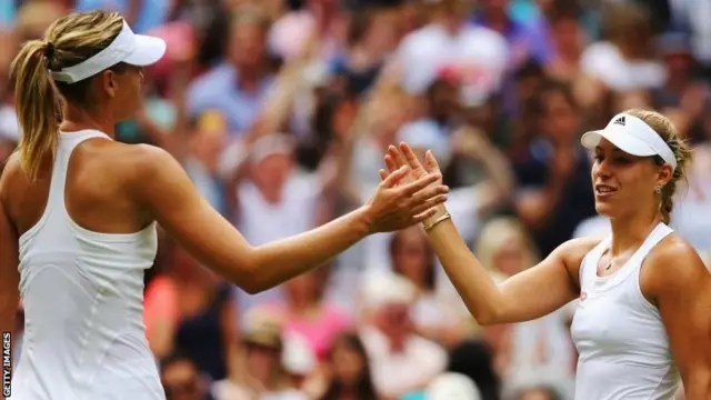 Maria Sharapova and Angelique Kerber