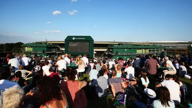 Supporters on Henman Hill