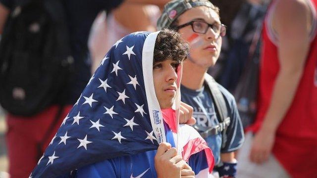 US fans at Soldier Field in Chicago