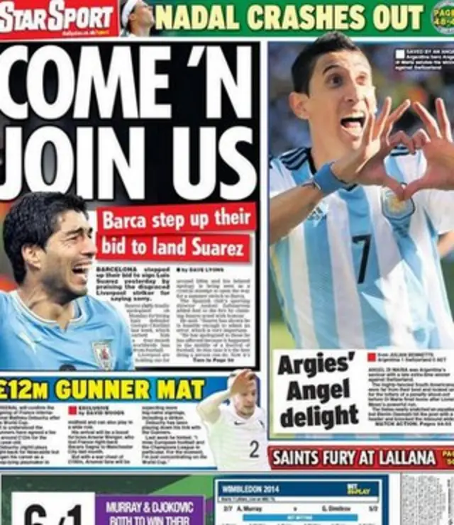 Daily Star back page