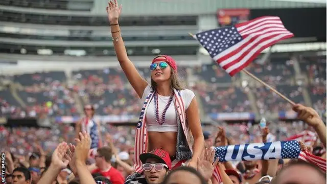 USA fans in Chicago