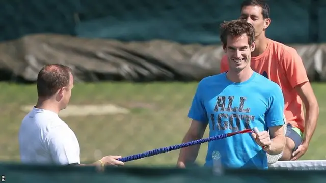 Andy Murray in training