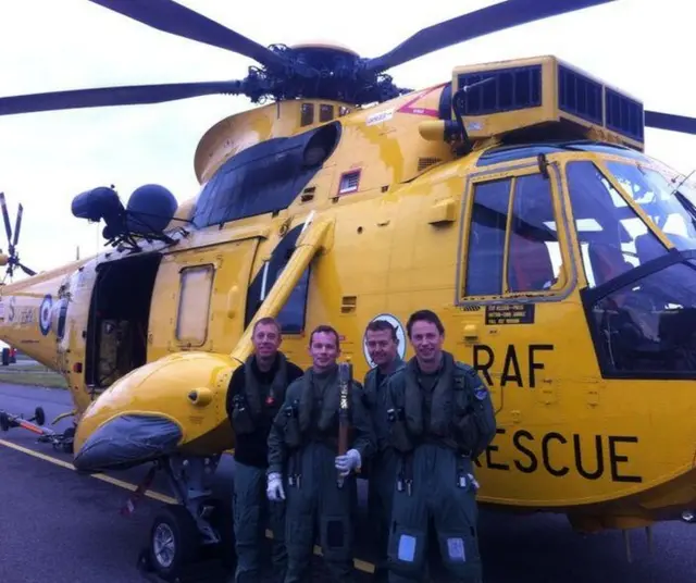 RAF rescue helicopter at Lossiemouth