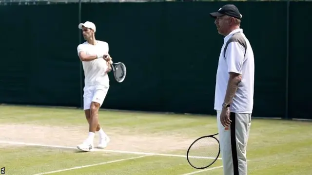 Novak Djokovic and Boris Becker