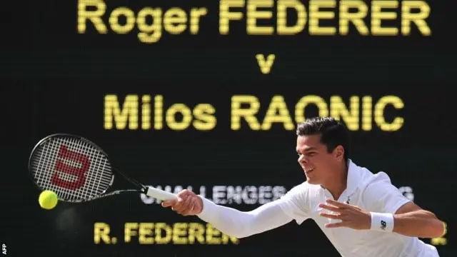 Milos Raonic on Centre Court