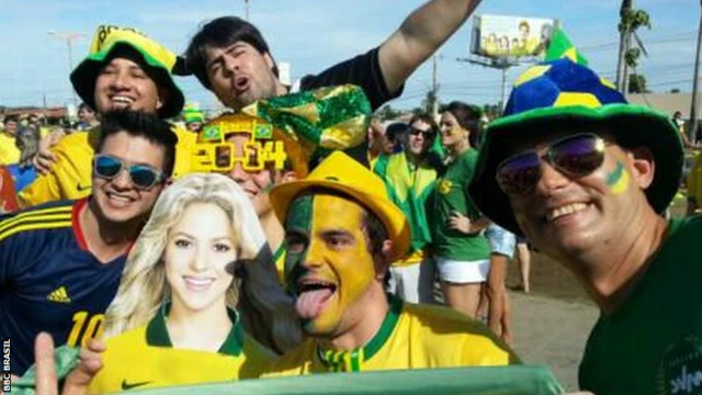 Brazilian fans gather