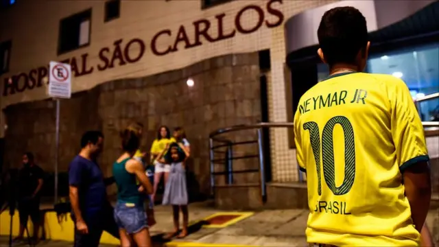 Brazil fans wait for Neymar news