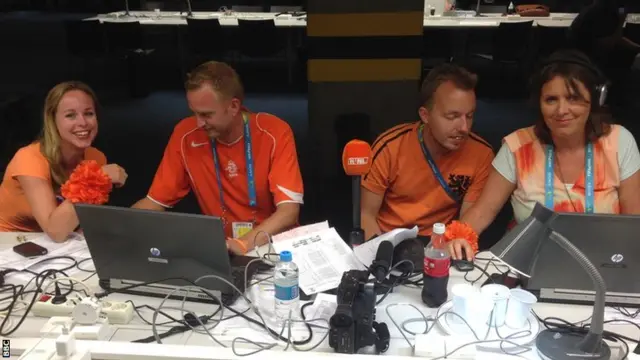 Netherlands TV broadcast crew