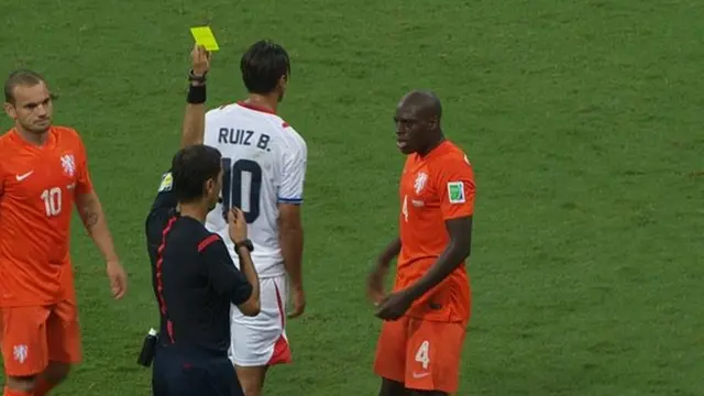 Bruno Martins Indi is booked