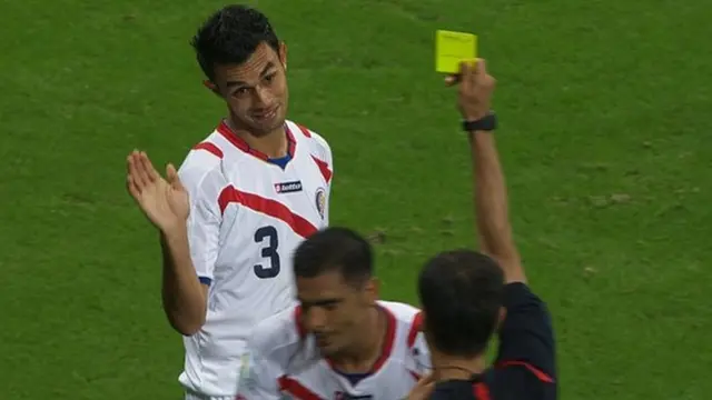 Costa Rica player is booked