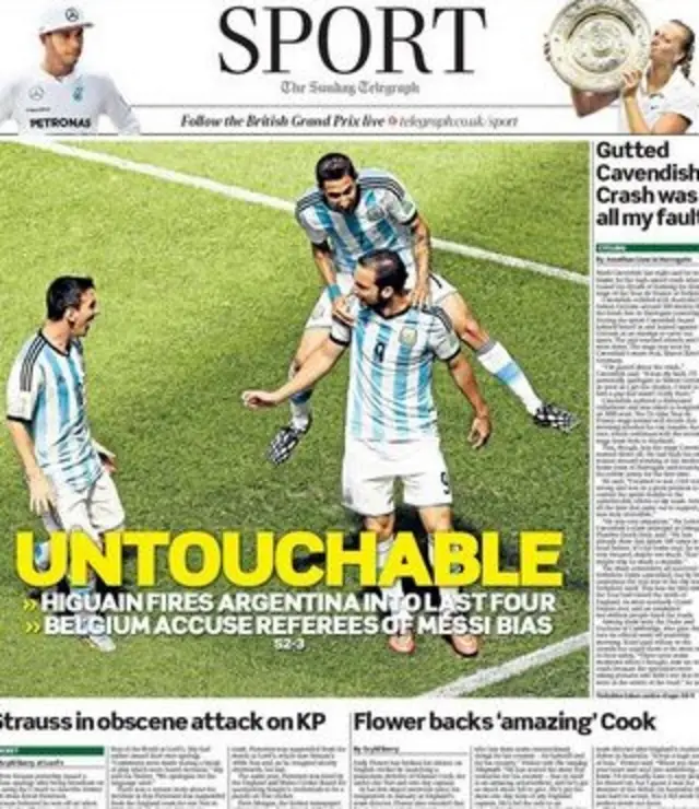 Sunday Telegraph back page