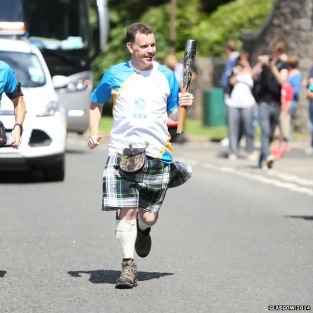 Gordon Lawrie with baton