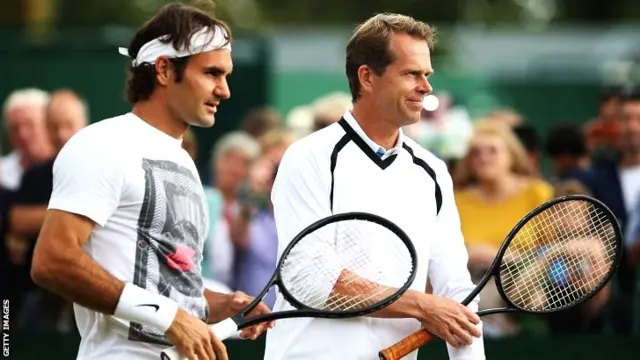 Stefan Edberg and Roger Federer