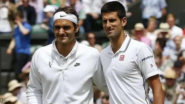 Roger Federer and Novak Djokovic