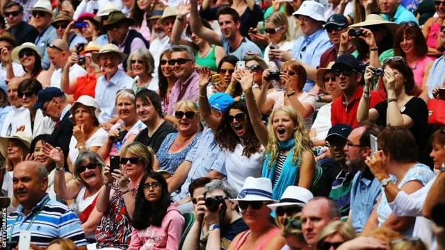 The fans on Centre Court