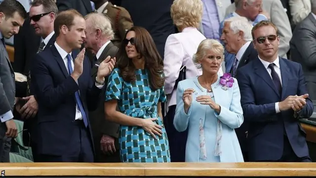 The Royal Box stands to applaud