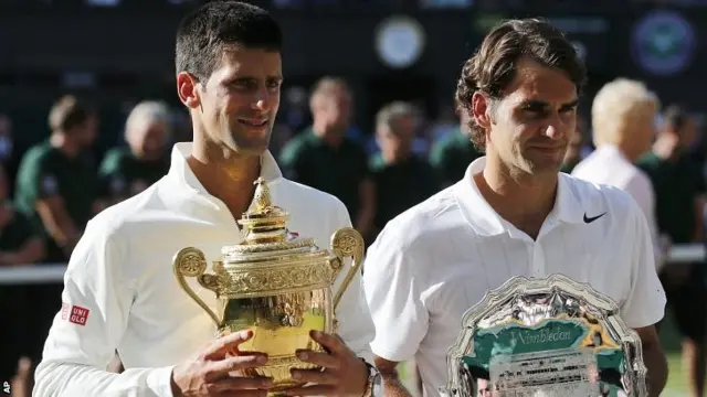 Novak Djokovic and Roger Federer