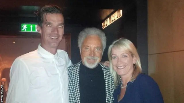 David Millar with Tom Jones