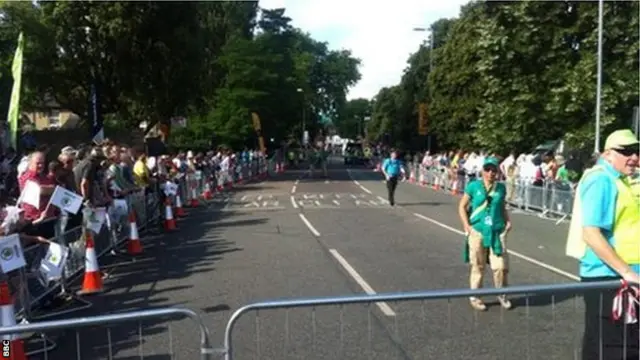 Hundreds of people have been gathering around the race start at Parker's Piece since 06:30 BST