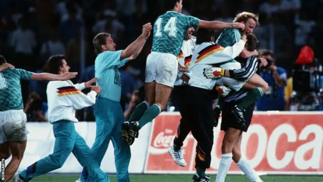 Germany platers celebrate in 1990