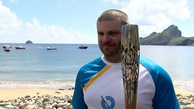 Baton bearer Colin MacLeod, St Kilda