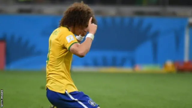 David Luiz reacts after defeat