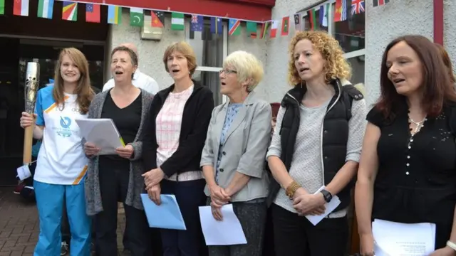 The choir "Three sheets to the wind" sang a selection of songs including Hey Jude