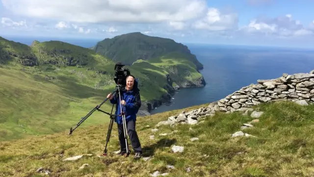 BBC camera man John Easton on St Kilda