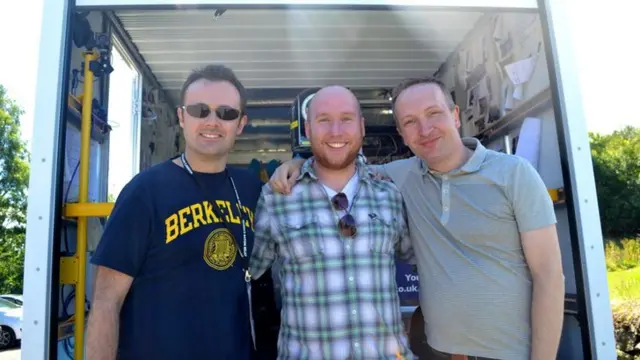 BBC's Simon Dedman, John Prendergast and Graham Stewart