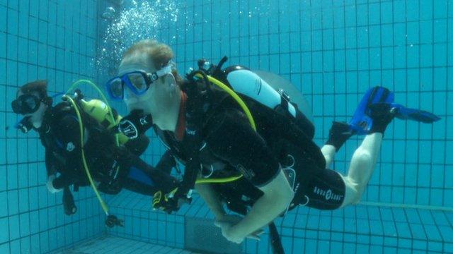 Prince William and scuba instructor