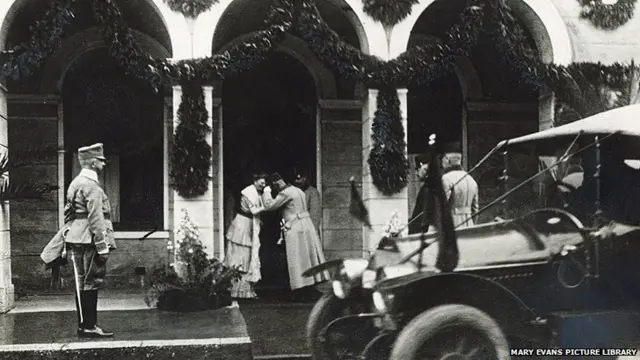 Archduke Franz Ferdinand and Sophie at the Hotel Bosna in Ilidza