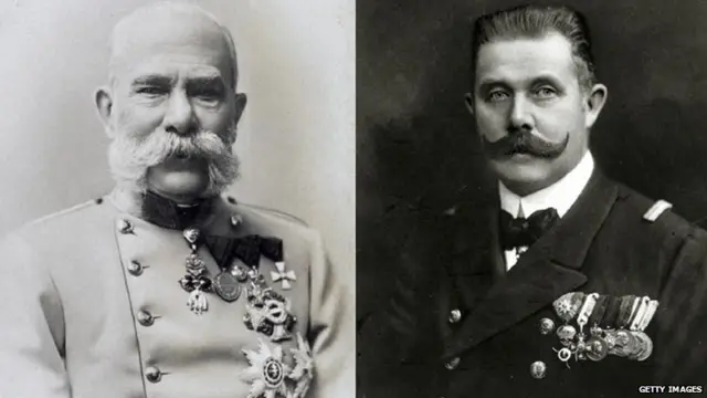 Emperor Franz Joseph and Archduke Franz Ferdinand