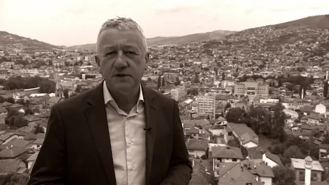 BBC special correspondent Allan Little in Sarajevo