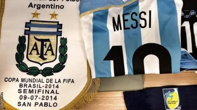 Lionel Messi's Argentina shirt