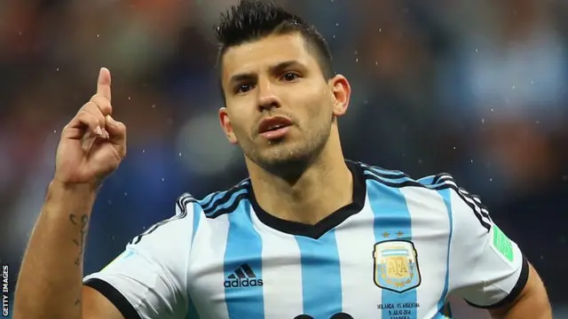 Argentina forward Sergio Aguero