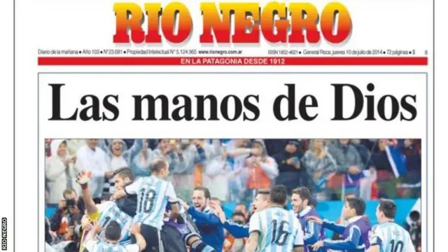 Argentina newspaper Rio Negro