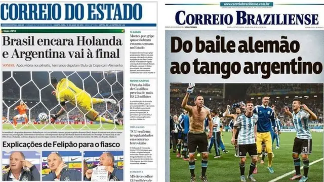 Front pages from Brazil