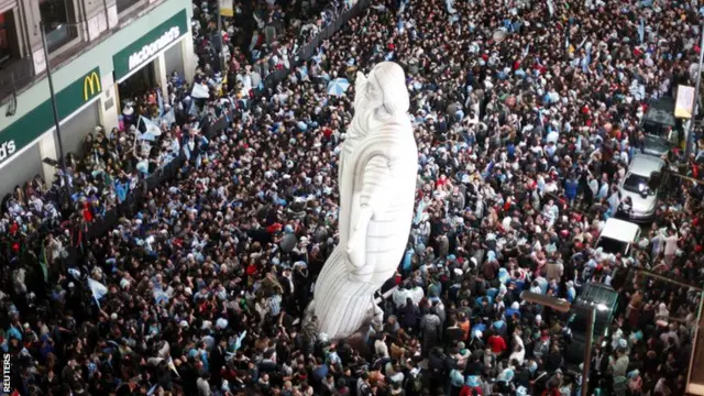 Argentina fans in Buenos Aires