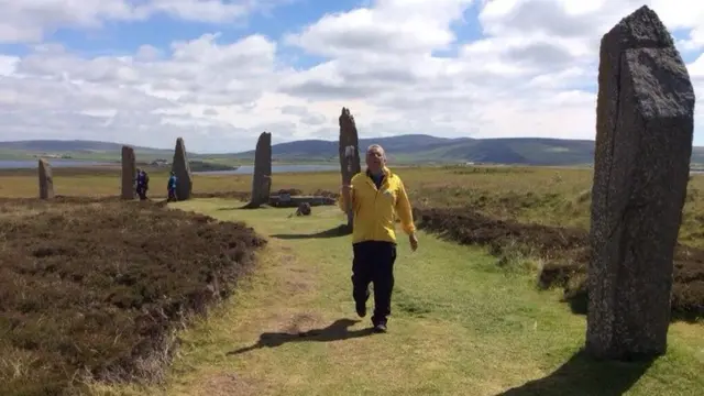 Ring of Brodgar carried by the ranger Keith Brown.