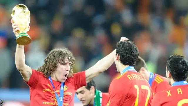 Spain's Carles Puyol and World Cup