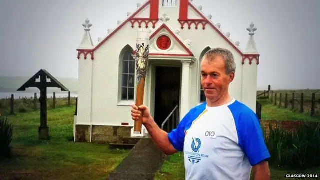 The baton visits the Italian church