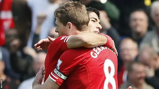 Steven Gerrard and Luis Suarez